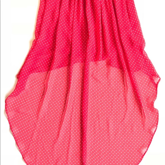 Olsenboye polka dot hi low skirt - Picture 4 of 7